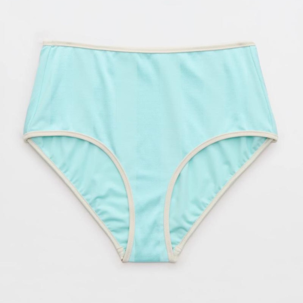 Aerie High-Waisted Shine Bikini Bottom LARGE